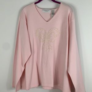 Liz Claiborne lite pink long sleeved sweater 3X